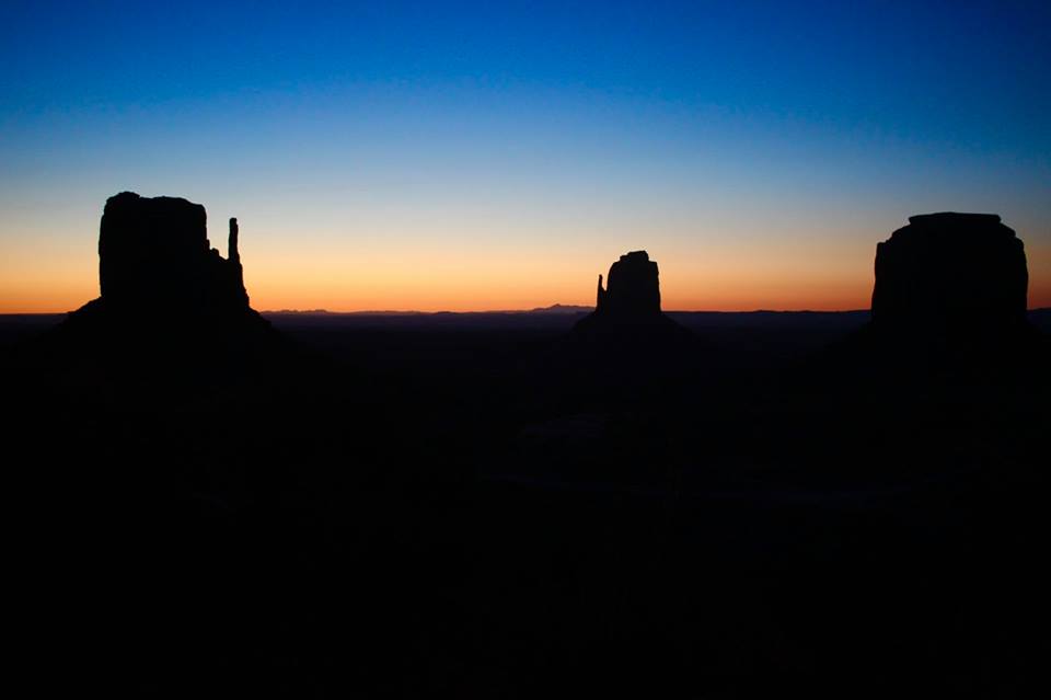 Dawn in Monument Valley, Arizona.