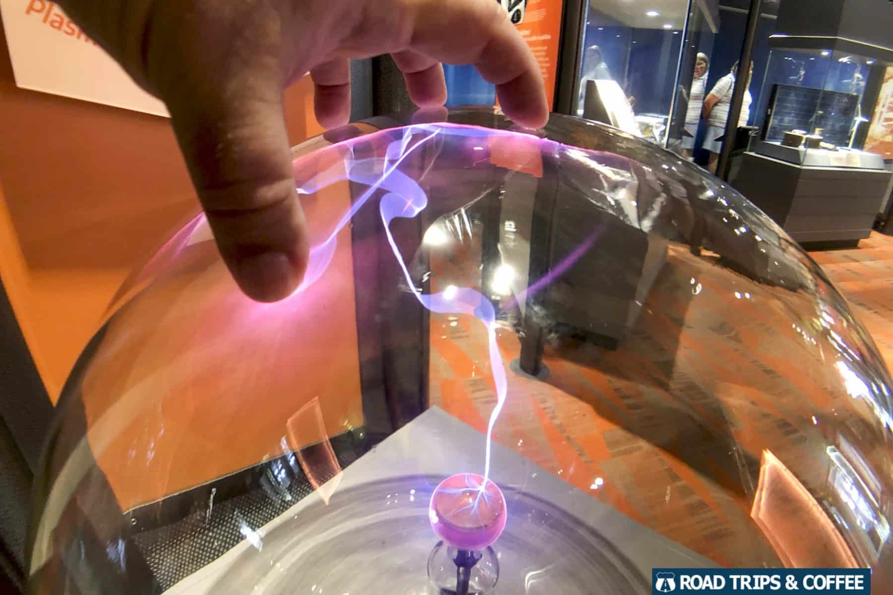 A plasma ball on display with the exhibits in the American Museum of Science and Energy in Oak Ridge, Tennessee