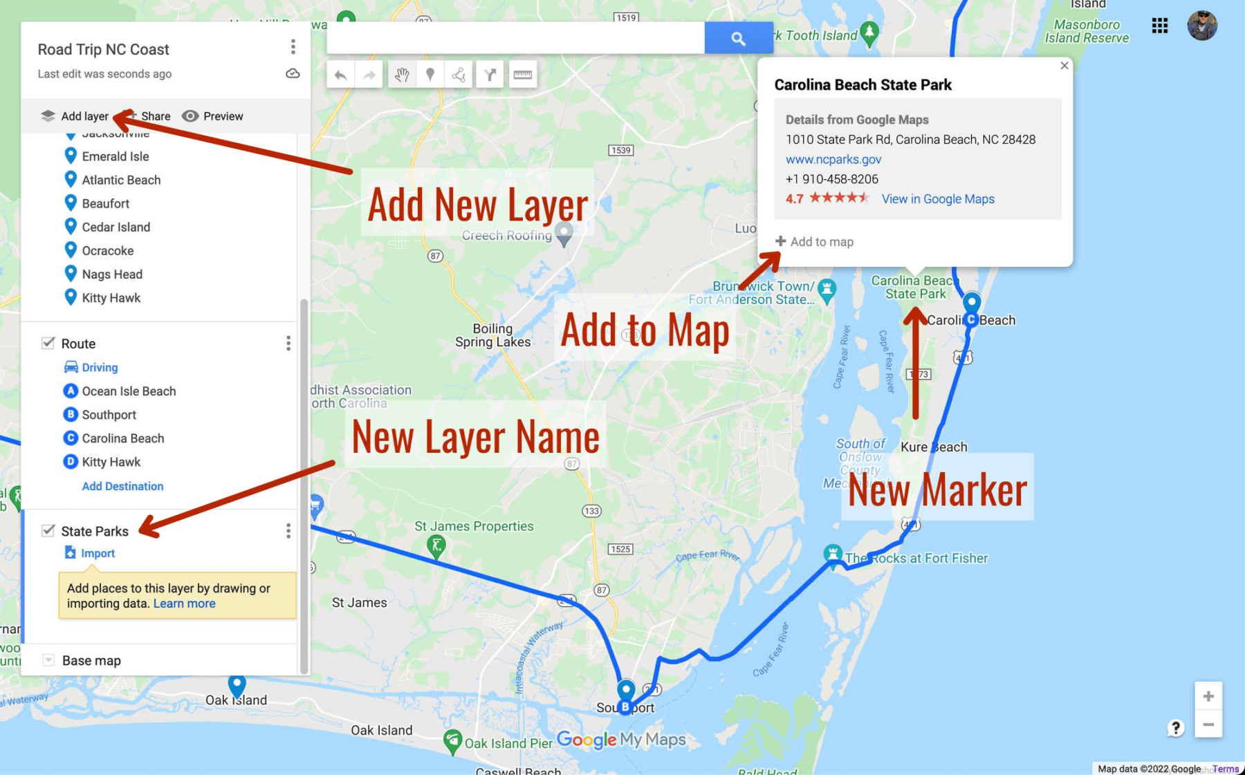 plot trip google maps